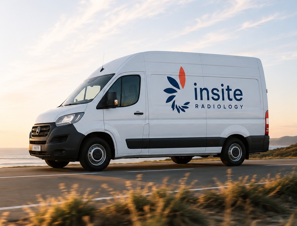 Insite Radiology mobile X-ray van travelling to an on-site visit